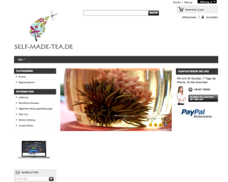 Screenshot Onlineshop Selfmadetea