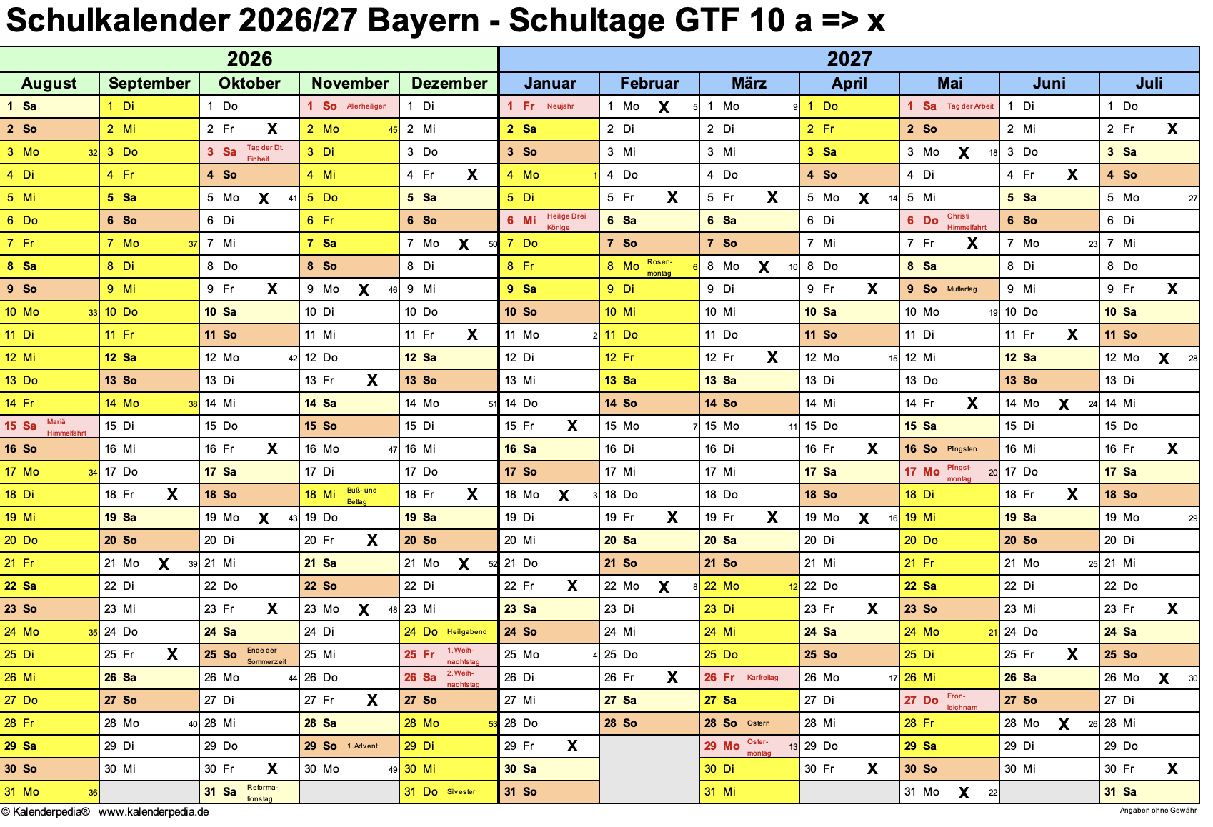 Schultage GTF10a 26/27